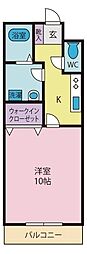 フェリーチェ 1Kの間取図画像