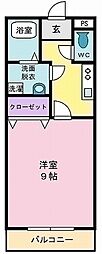 ハイツ下山A 1Kの間取図画像