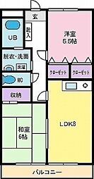 メゾン・サンアグア 2LDKの間取図画像