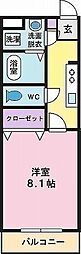 ウエスト・ガーデン 1Kの間取図画像