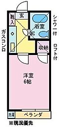 メイプルハウス甲府 1Kの間取図画像