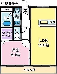 ポラリス 1LDKの間取図画像