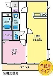 ピッコログーファ2 1LDKの間取図画像