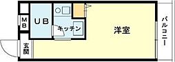 西明石ヤングパレス2 ワンルームの間取図画像