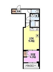 ラ・コリーヌ 藤 1LDKの間取図画像