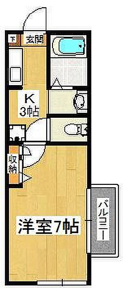モノロカーレ・ルーチェ 103｜千葉県船橋市北本町2丁目(賃貸アパート1K・1階・21.11㎡)の写真 その2