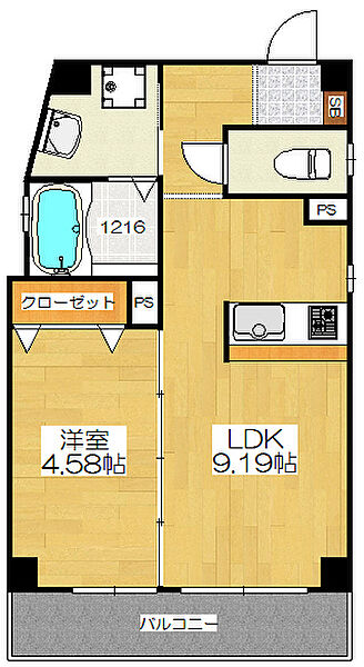 ヴィータ 201｜兵庫県神戸市灘区城内通5丁目(賃貸マンション1LDK・2階・34.54㎡)の写真 その2