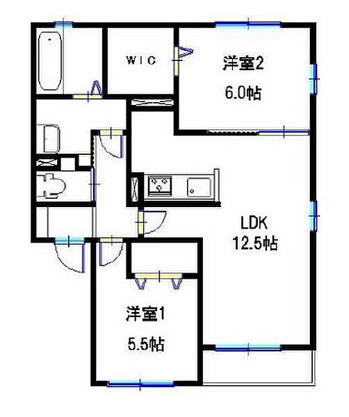 エクセレントパル 101｜兵庫県姫路市香寺町犬飼(賃貸アパート2LDK・1階・57.37㎡)の写真 その2