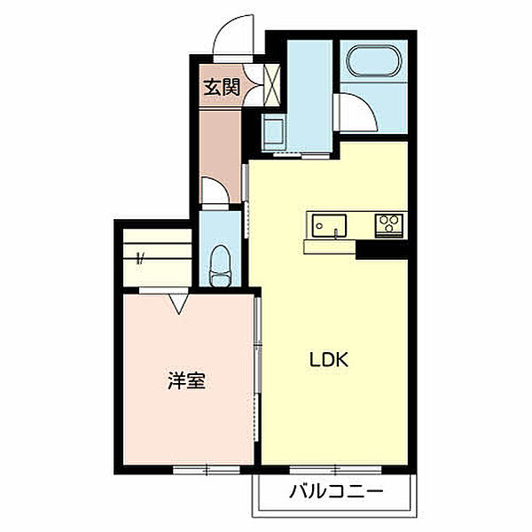 グランノーブル 202｜兵庫県加東市喜田2丁目(賃貸アパート1LDK・2階・42.37㎡)の写真 その2