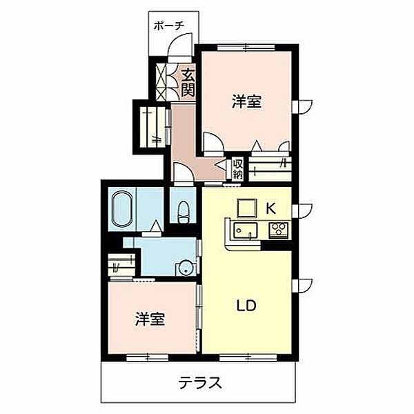 シャーメゾンソシアル御立東 101｜兵庫県姫路市御立東1丁目(賃貸アパート2LDK・1階・56.39㎡)の写真 その2