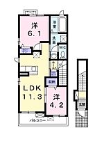 エスペランサ中仁野IV 201 ｜ 兵庫県姫路市香寺町中仁野（賃貸アパート2LDK・2階・54.10㎡） その2