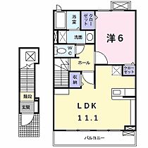 シャンテＢ 203 ｜ 兵庫県加古川市尾上町今福（賃貸アパート1LDK・2階・46.09㎡） その2