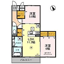 夢 107 ｜ 兵庫県明石市沢野南町3丁目（賃貸アパート2LDK・1階・58.12㎡） その2