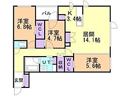 間取図画像 3LDK