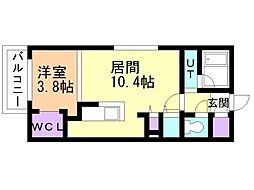 札幌市営東西線 円山公園駅 徒歩11分の賃貸マンション 5階1LDKの間取り