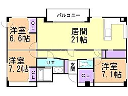 間取図画像 3LDK