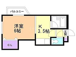 間取図画像 1K
