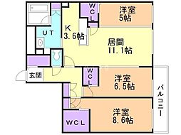 間取図画像 3LDK