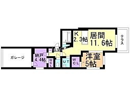 ビッグレジデンス旭ヶ丘 1SLDKの間取図画像