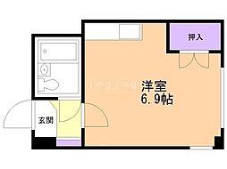 福住ビル ワンルームの間取図画像
