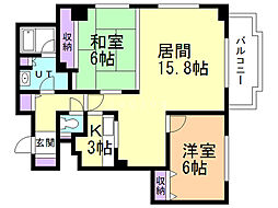 間取図画像 2LDK