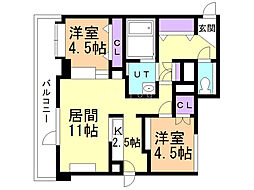間取図画像 2LDK