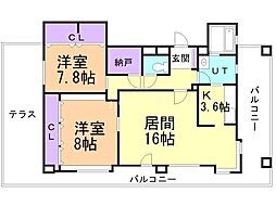 間取図画像 2LDK