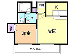 間取図画像 1LDK