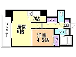 JPnoie円山表参道 1LDKの間取図画像