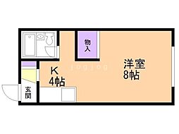 コーポ三浦 1Kの間取図画像
