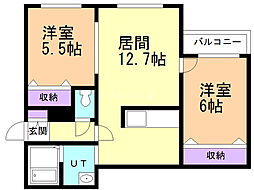 間取図画像 2LDK