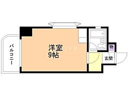 ニューライフ大通弐番館 ワンルームの間取図画像