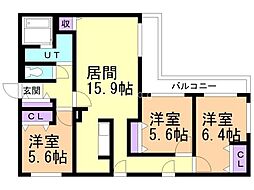 間取図画像 3LDK