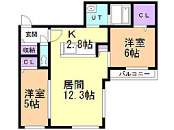 間取図画像 2LDK