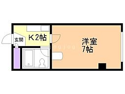 サングレース 1Kの間取図画像