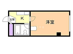 サングレース 1Kの間取図画像