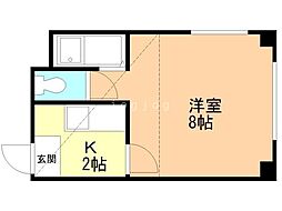 ノースピア23 1Kの間取図画像