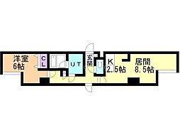PRESENCE大通15 1LDKの間取図画像