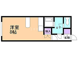 メゾン・ド・エルミタージュ円山 ワンルームの間取図画像