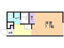 レオパレスメゾン山鼻 1Kの間取図画像