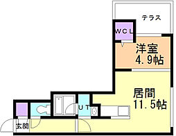 Orangerie612 1LDKの間取図画像
