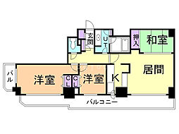 知事公館前タワーレジデンス 3LDKの間取図画像