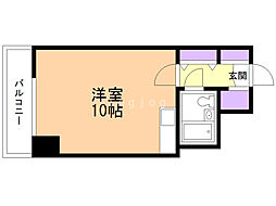 琴似2条グランドハイツ ワンルームの間取図画像