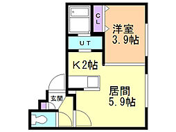 アーク琴似2.5 1LDKの間取図画像