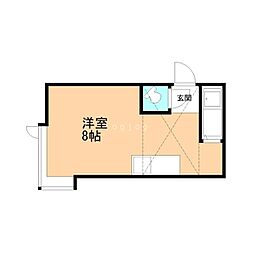 DCcasa琴似 ワンルームの間取図画像