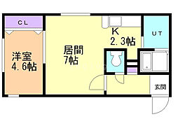 SecondAvenueB 1LDKの間取図画像