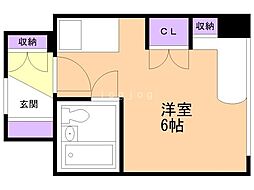 CASAFORTE ワンルームの間取図画像