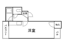 ハイツ・フランセ・円山 ワンルームの間取図画像