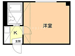 グランドピア12 1Kの間取図画像