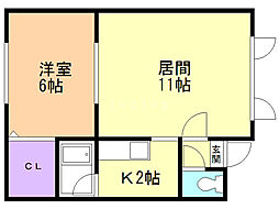 レジデンス祥 1LDKの間取図画像